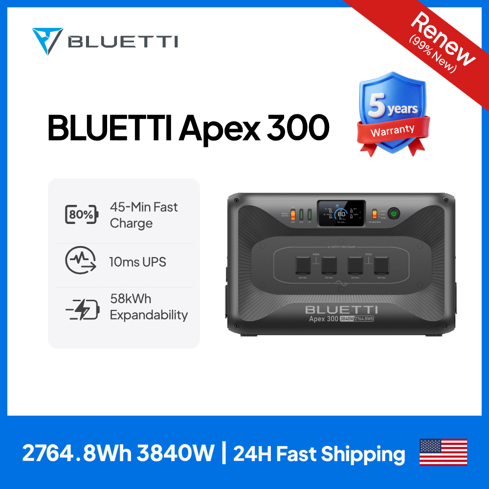 【RENEW 】BLUETTI Apex 300 2764W - مراجعة Renewable Energy Home Solutions وسعره